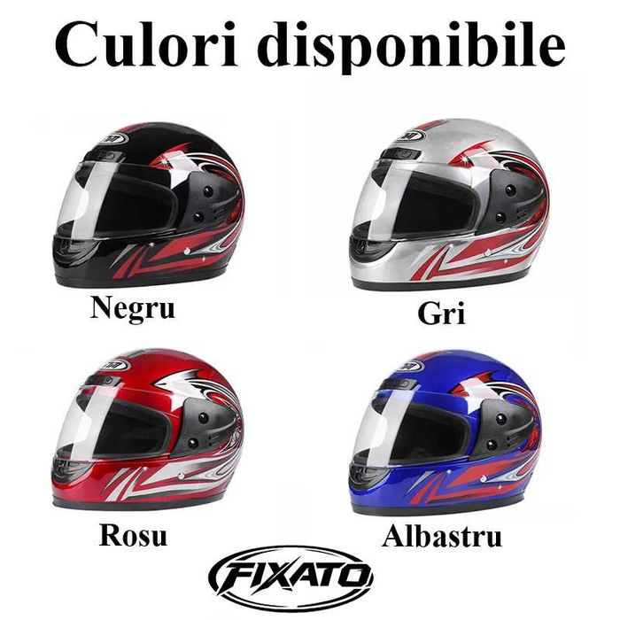 Casca Moto/Scuter/ATV, viziera detasabila, marime universala, Gri