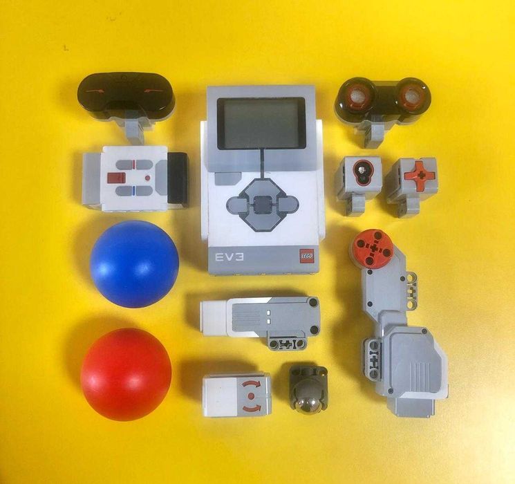LEGO EV3 микрокомпьютер, двигатели, датчики, кабели