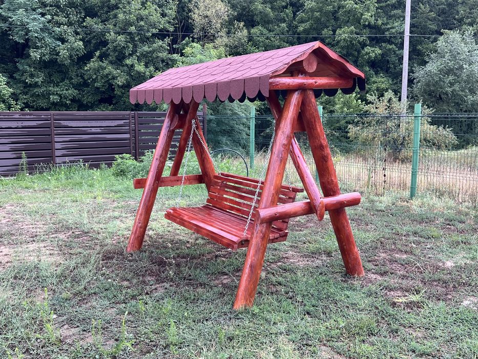 Balansoar din lemn masiv / leagan rustic