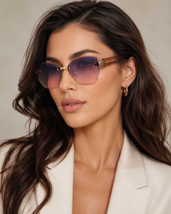 Bvlgari King 2027 Дамски слънчеви очила с Луксозна Змийска глава