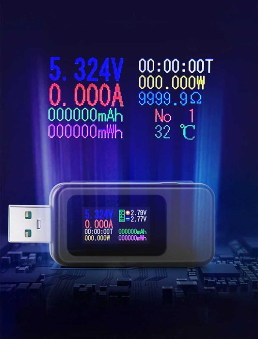 USB мультиметр тестер 10 в 1.