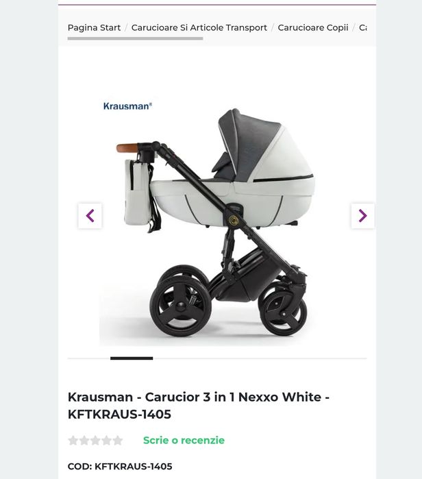 Carucior Krausman Nexxo White 3in1