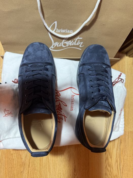 Christian Louboutin low navy blue
