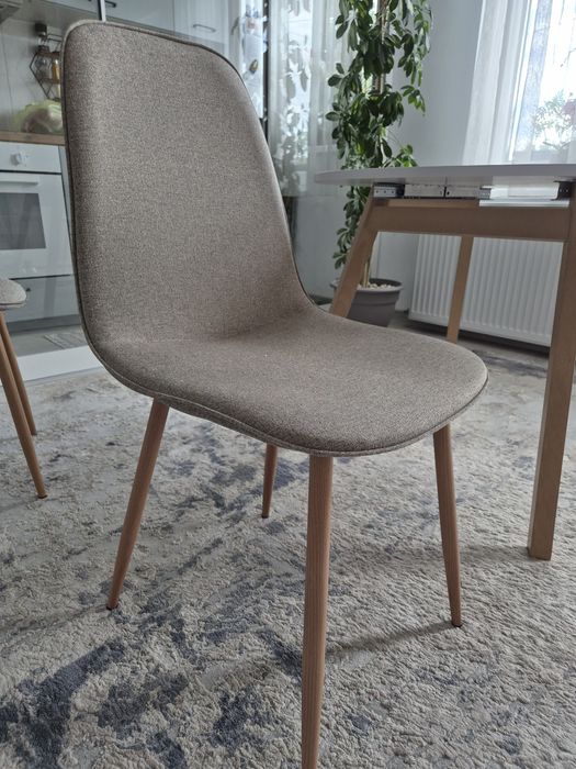 Masa extensibila RUBEN, casmir/stejar, PAL, 102/142x102x73 cm plus 3 scaune Jysk