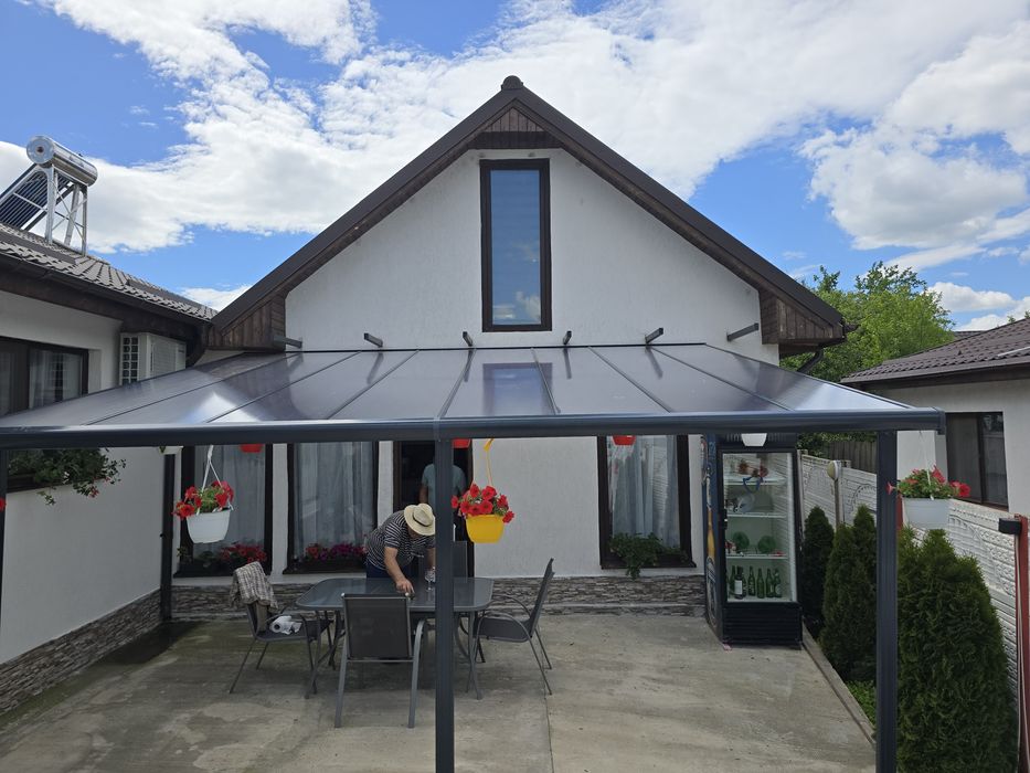 Copertina Terasa din aluminiu acuperita cu policarbonat