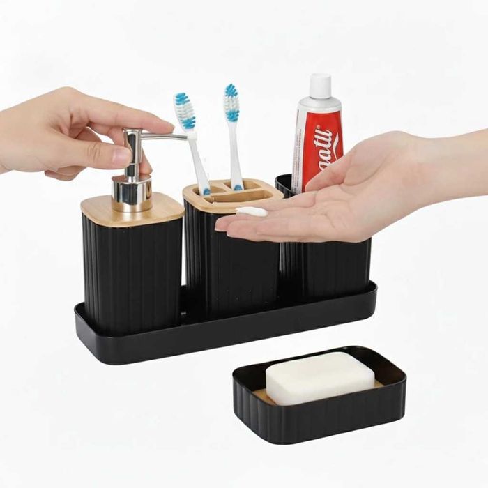 Комплект аксесоари за баня 5 части с табла Cheffinger