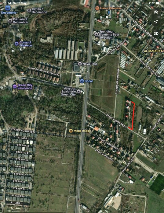 Teren intravilan 3.000 mp Comuna 1 Decembrie Ilfov