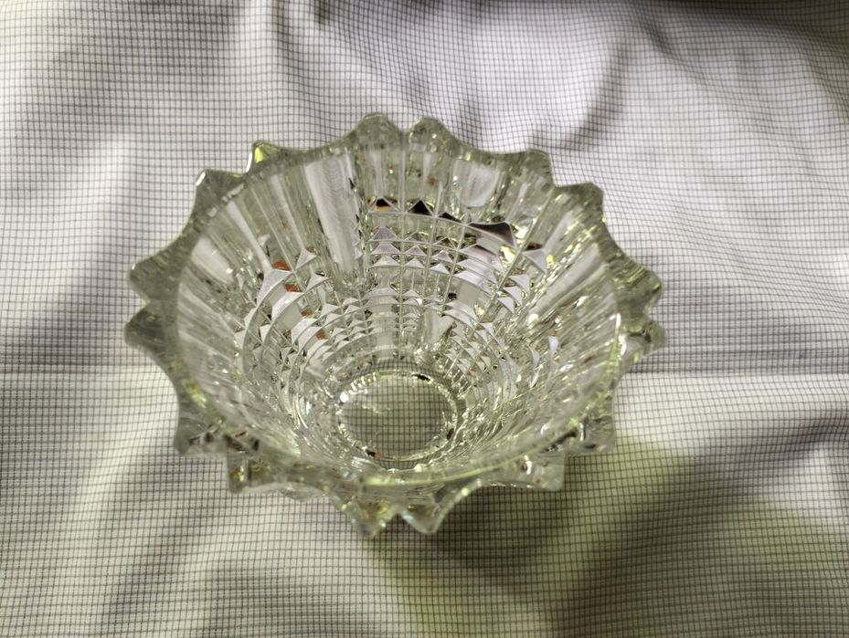 Чешская ваза для цветов, хрусталь