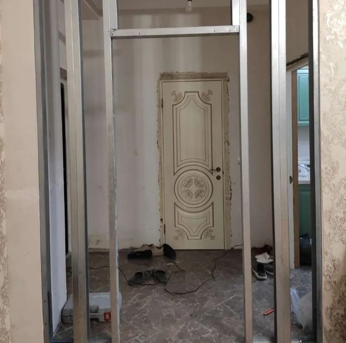 Гипсокартон.гкл. перегородка.стена.потолок. короб.лестница ...