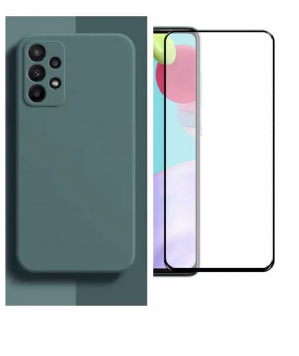 Husa Alcantara Interior + Folie Sticla Samsung A52S/A53/A54/A55/A56/A57