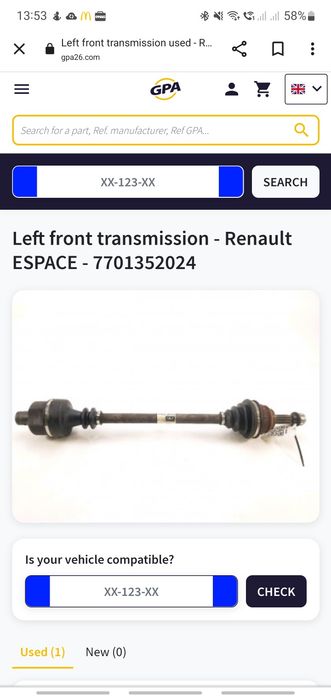 Plantere originale renault Espace