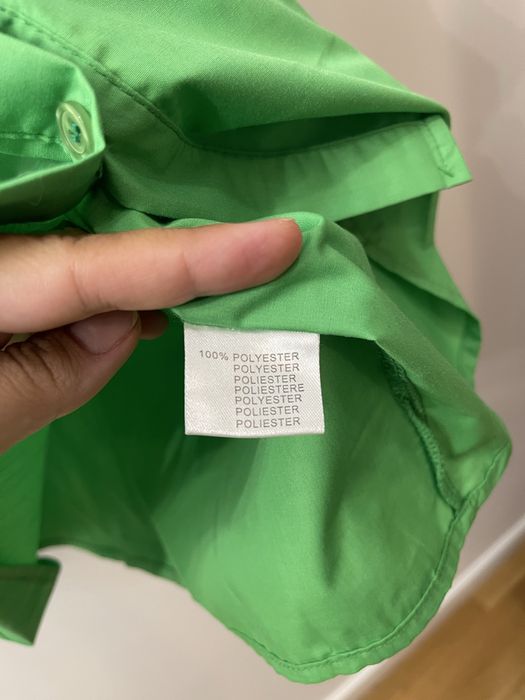 Camasa verde cu volane