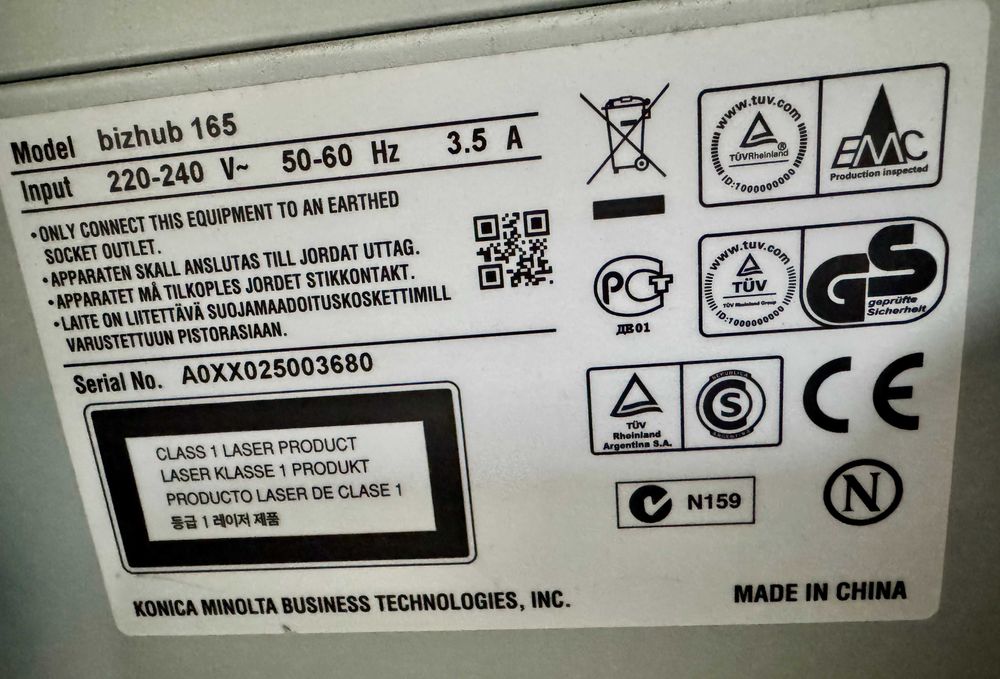 Konica Minolta bizhub 165