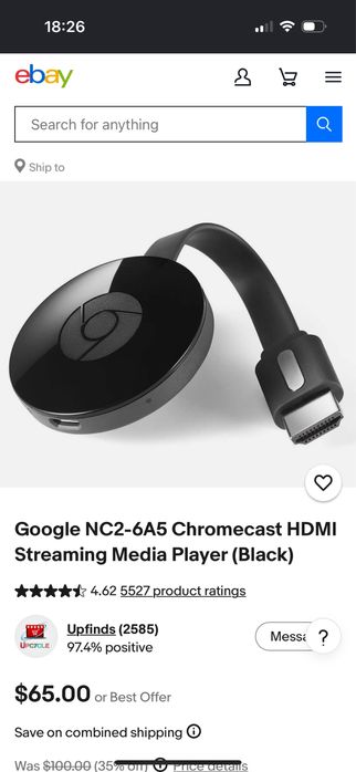 Google Chromecast Model NC2-6A5