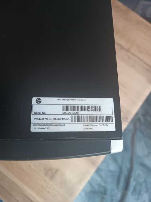 Intel i5-2400 4x3.1GHz, 2x4GB DDR3, 500GB HDD