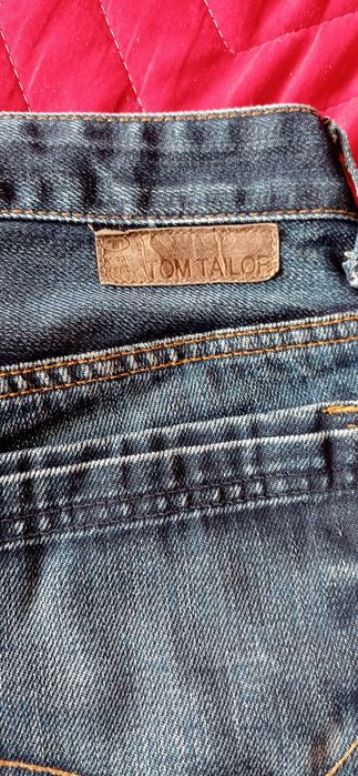 Мъжки/тийн прави износени дънки със скъсвания Tom Tailor, 32/30