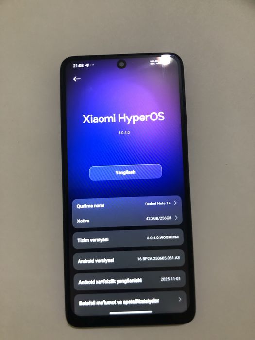 Redmi note 14 256 GB