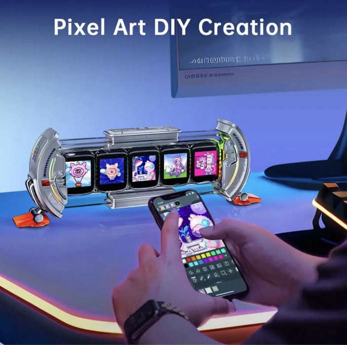 Divoom Times Gate Pixel Desktop budilnik With Smart App Control soat