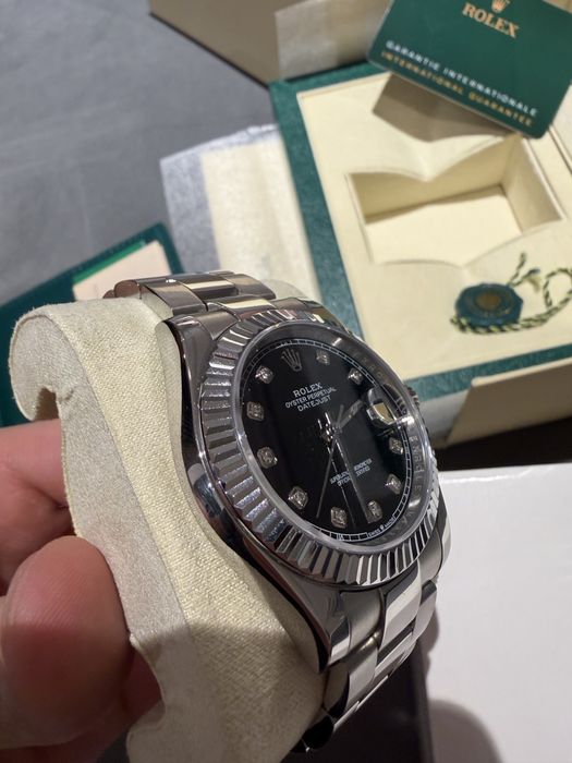 Rolex Datejust Oyster black diamond dial