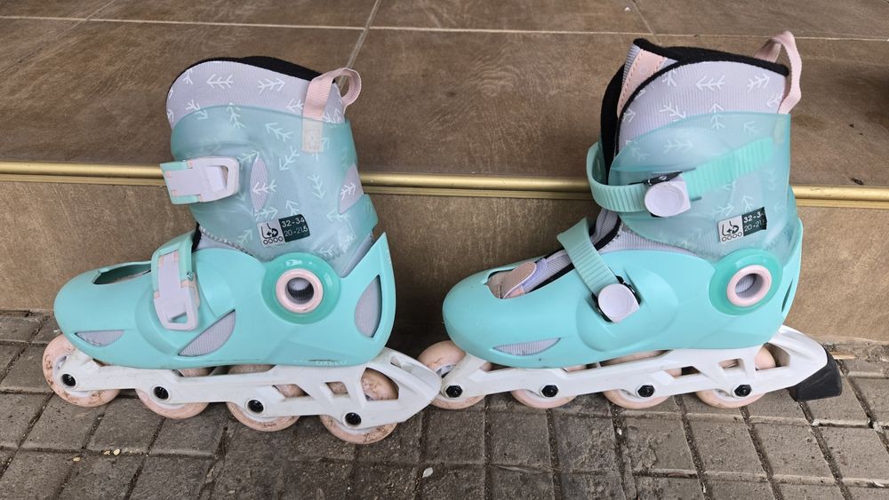 Ролери за момиче 32-34 номерация. Почти неизполвани