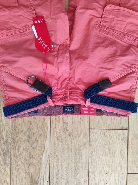 S Oliver Карго Шорти W29 Коралово Розово/червено Combat Карго Джобове