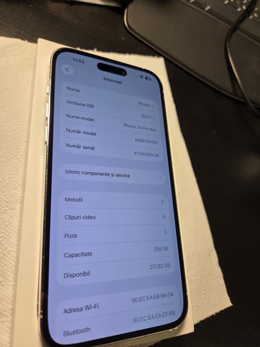 Iphone 14 Pro Max 256GB baterie 100%