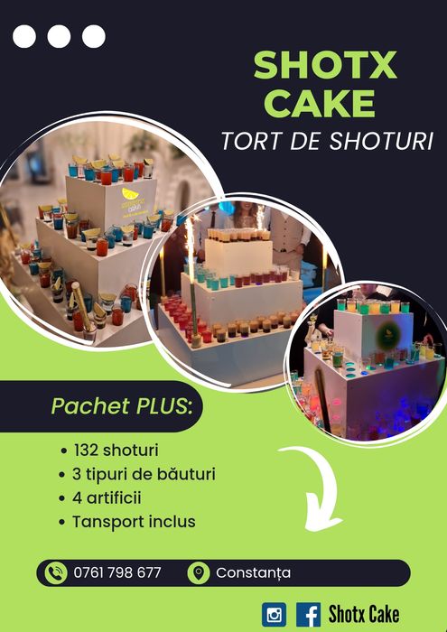 Tort de shoturi/ Tortul mirelui- De inchiriat Shotx Cake