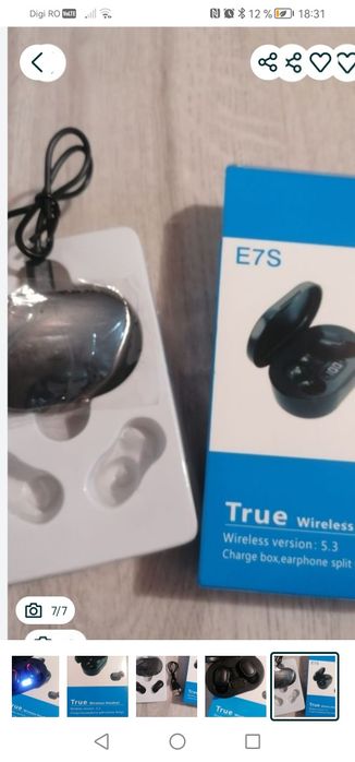 Căști wireless pentru gaming, cu control tactil și afișaj led, noi