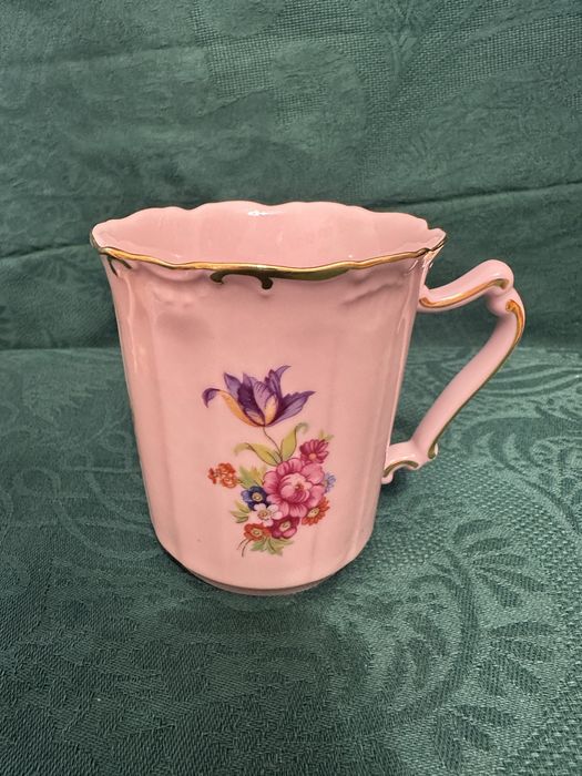 Чешки розов порцелан-големи чаши мъг за кафе, чай и Royal Dux Bohemia