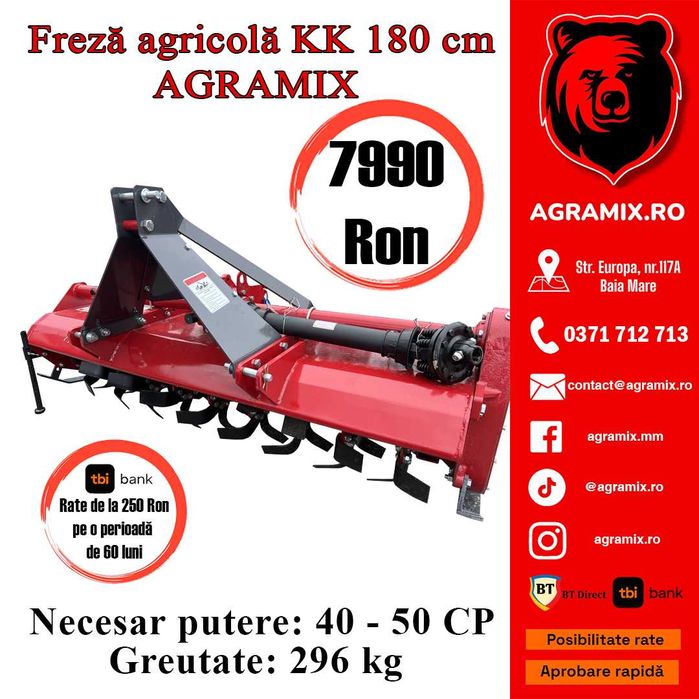 Freza agricola 180 cm marca AGRAMIX nou