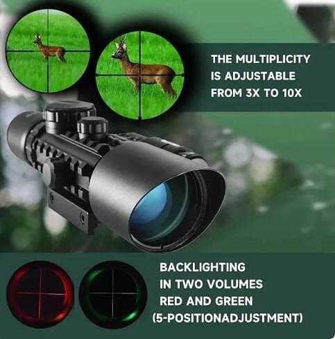 Оптика с лазер 3-10X