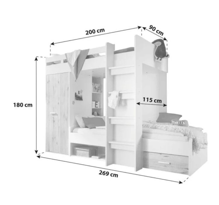 Продавам двуетажно легло