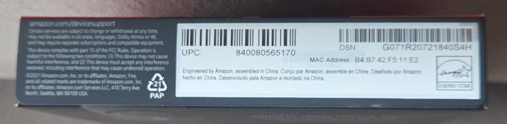 Amazon Firestick 4K MAX Медия Плеър + OTG Приставка 3-USB/ 1RJ-45