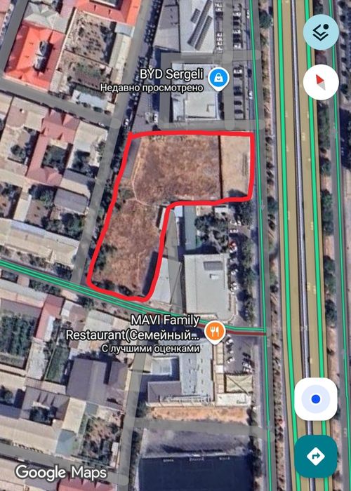 Срочно продается коммерческая территория 35 соток первая линия Сергели