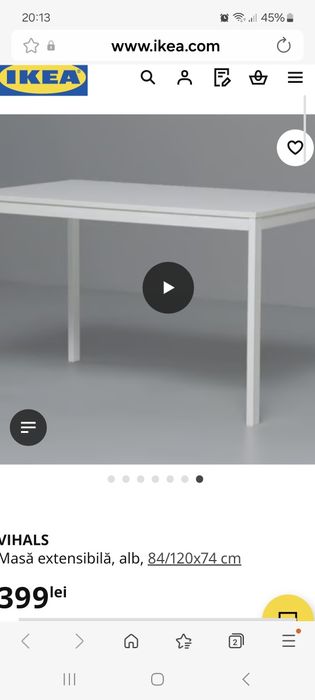 Masă extensibilă Vihals