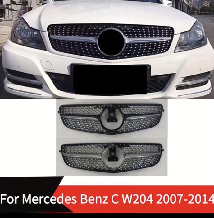 Диамантена решетка за Мерцедес W204 - (07-14год)