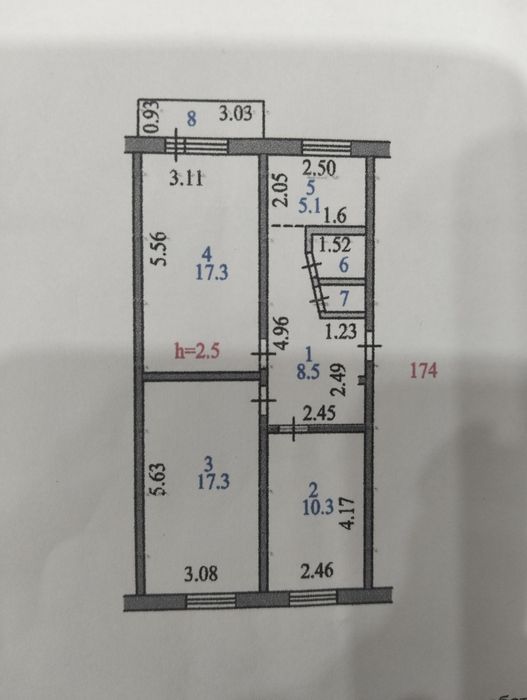 3 комнатная квартира