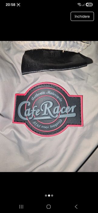 Geacă de piele biker Cafe Racer