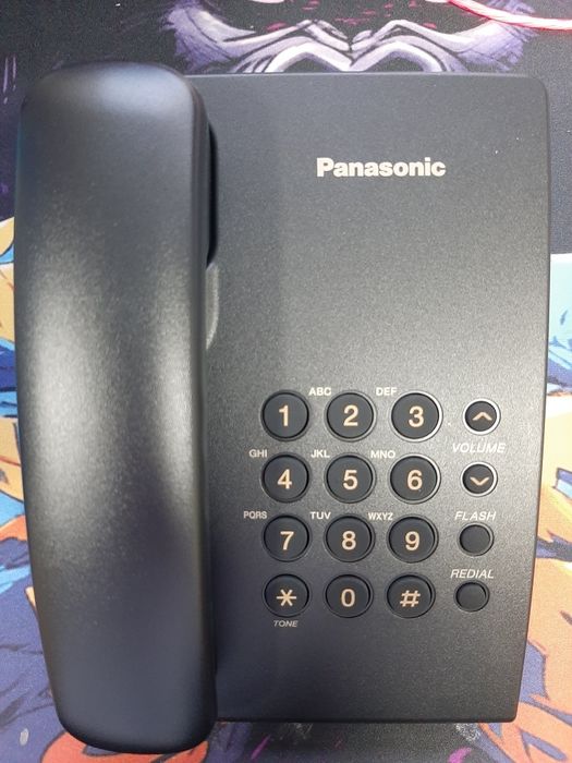 Чисто нов стационарен телефон Panasonic KX-TS500FX - Черен