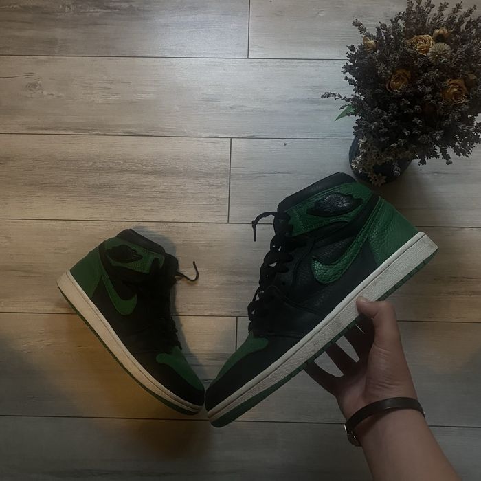 Air jordan 1 high pine green black