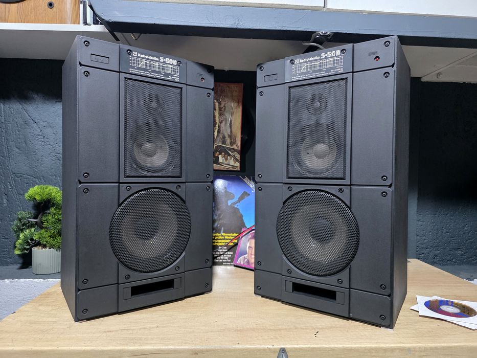 Boxe hifi RADIOTEHNIKA S-50B, pasive, 3 cai, retro black