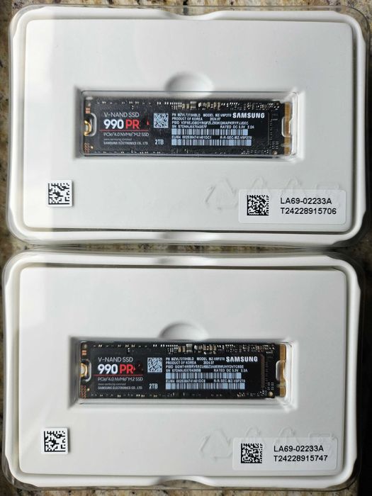 SAMSUNG 2TB PCIe 4.0 NVMe™ M.2 SSD 990 PRO ⨯ 2