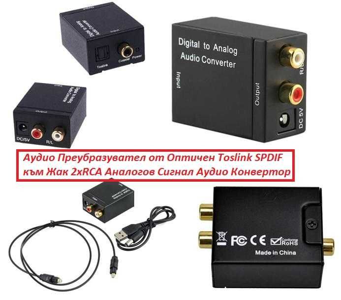 Суич Цифров Аудио Сплитер Оптичен SPDIF Toslink Optical Audio Splitter