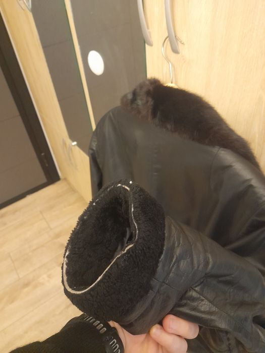 Кожено яке с яка от норка