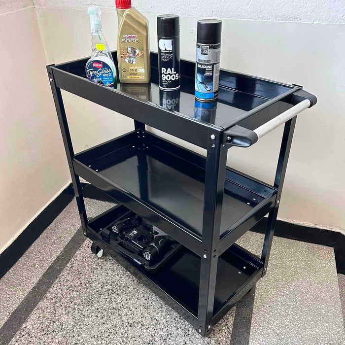 Количка за инструменти 3 рафта - черна