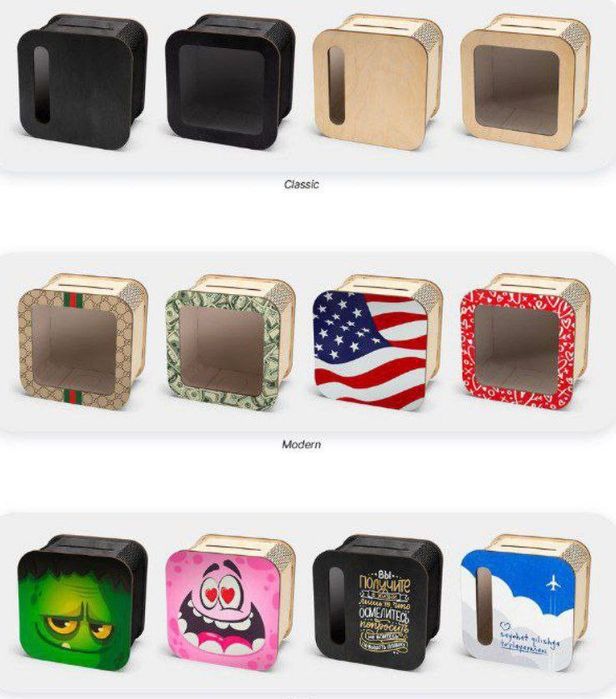 Копилка для денег деревянная