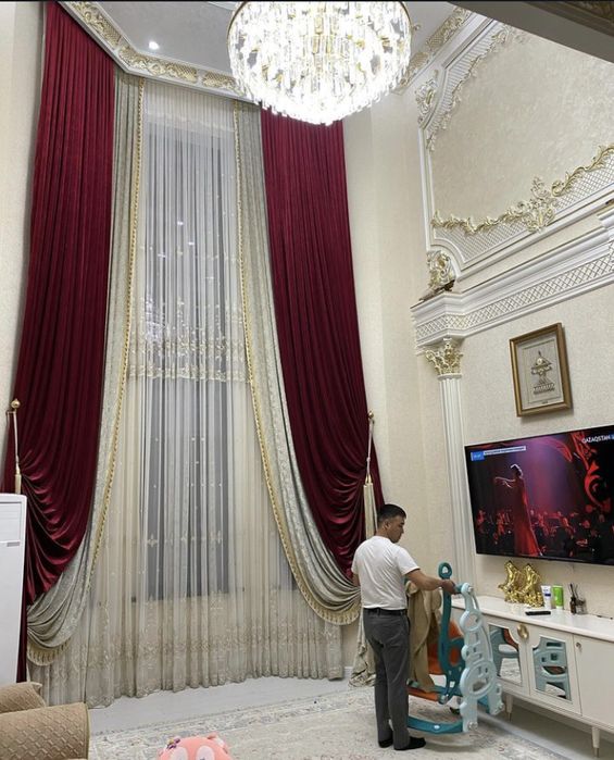 Стирка штор химчистка