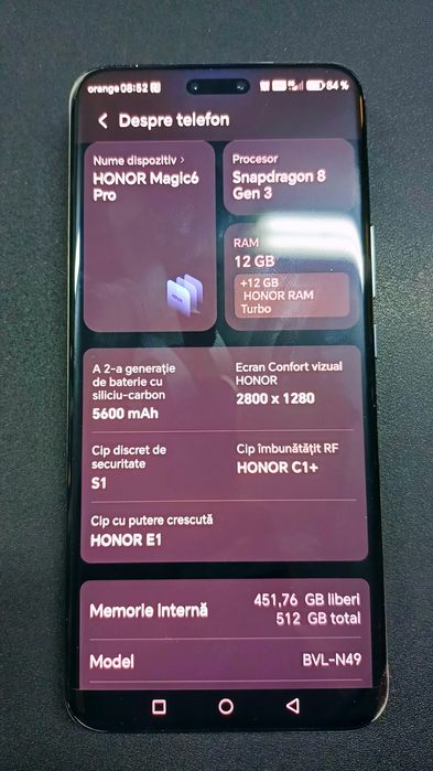 Telefon HONOR MAGIC 6 PRO 512gb