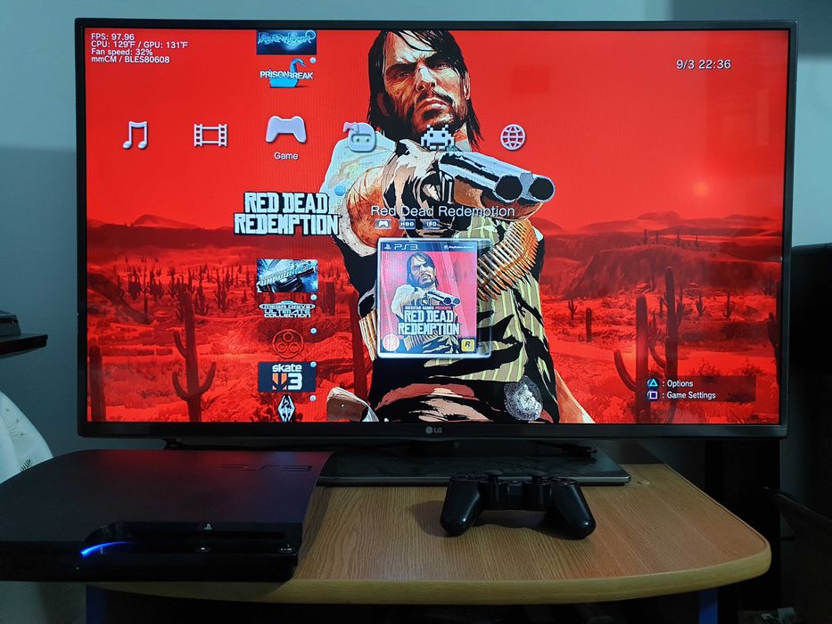 PS3 modat CFW 500 GB + 60 jocuri (GTA V, Red Dead, God of War, NFS)