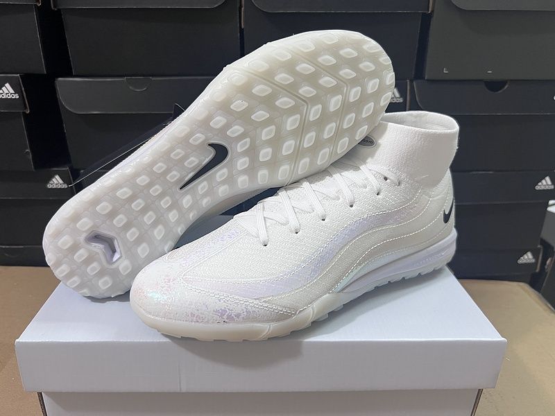 Ghete fotbal nike air zoom mercurial superfly 9 elite tf - white/pearl